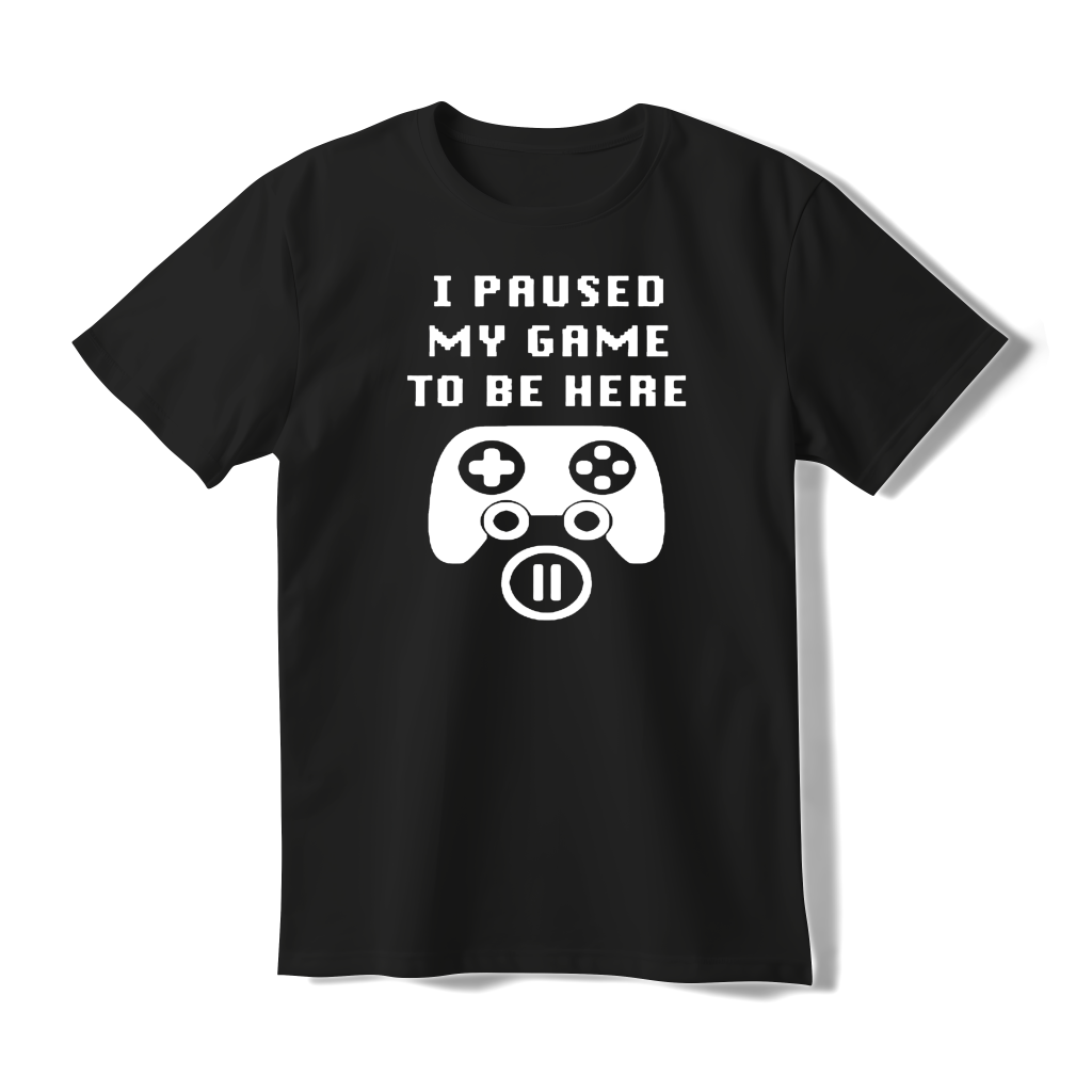 I Passed My Game To Be Here Be Here Gamer T-Shirt - Fun Gaming Tee for True Gamers Level up your wardrobe with this 'I Passed My Game To Be Here' gamer t-shirt! Made from 100% soft cotton, this tee combines humor and comfort for every gaming enthusiast. Perfect for wearing to game nights, casual hangouts, or just chilling at home, it’s a must-have for all dedicated gamers. Available in multiple sizes and colors to suit your style.