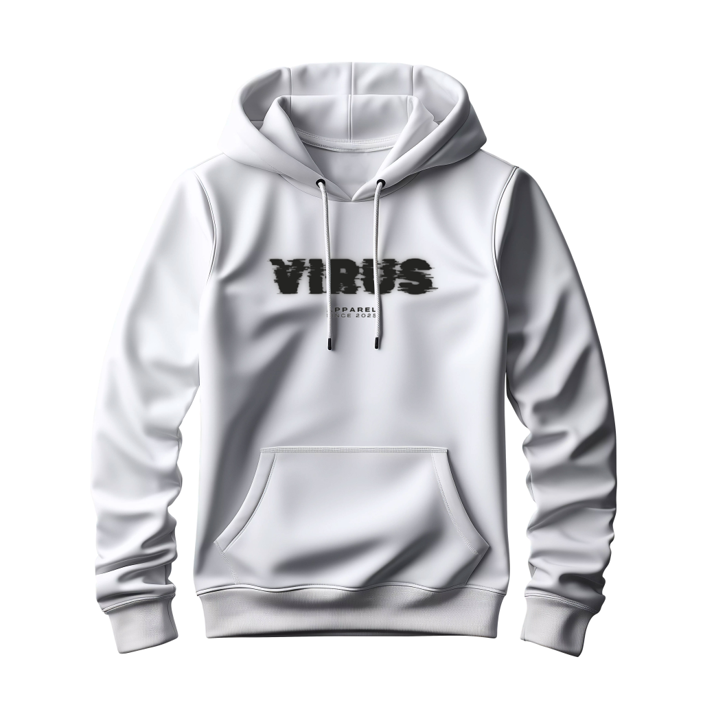 Embrace the edgy and bold with our "Virus" Collection! This striking design features a modern, graphic representation of a virus, symbolizing resilience and strength in the face of challenges. Perfect for those who love making a statement, the "Virus" design is available across all our apparel: T-shirts, drop-shoulder tees, sweatshirts, and hoodies. Crafted from high-quality, comfortable fabrics, each piece offers a relaxed fit and durable print that stands out. Whether you're dressing up for a casual day out, hitting the gym, or lounging at home, the "Virus" Collection adds a unique touch to your wardrobe. Available in classic black and white, these versatile pieces are easy to style with any outfit.