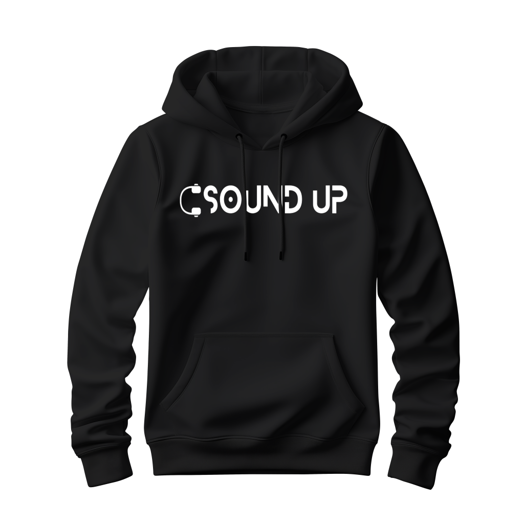 Turn up the volume with our 'Sound Up' collection! Designed for true music lovers, this collection includes T-shirts, drop-shoulder tees, sweatshirts, and hoodies with a bold 'Sound Up' graphic that’s perfect for anyone who lives and breathes music. Each piece is crafted with high-quality fabric to keep you comfortable whether you're at a concert, chilling with friends, or just relaxing with your favorite tunes." T-Shirt: Classic fit with a music-inspired "Sound Up" graphic, soft and comfortable for daily wear. Drop-Shoulder Tee: Oversized, relaxed fit with a modern look, perfect for laid-back, casual style. Sweatshirt: Cozy and warm, featuring a striking "Sound Up" design for cooler days. Hoodie: Heavyweight with a front pocket and drawstring hood, ready for year-round music vibes. Available in black, white, and other colors, the "Sound Up" collection is a must-have for every music enthusiast who wants to wear their passion loud and proud!