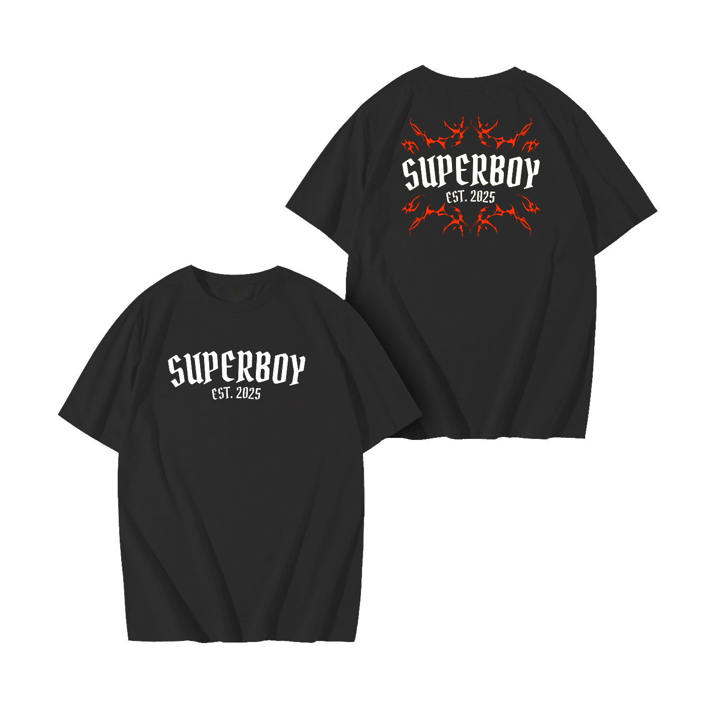 Unleash your inner hero with our 'Superboy' drop-shoulder tee, available in classic black and white. Designed with a relaxed fit, this tee is perfect for those who love a bold look with a laid-back vibe. Made from premium-quality fabric, it's comfortable, stylish, and ideal for any casual occasion. Whether you're looking for a minimalistic edge or a statement piece, 'Superboy' is your go-to choice for style and confidence.